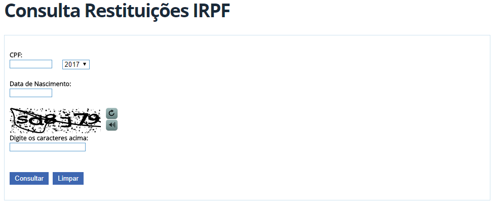 Consulta Restituições IRPF 2020